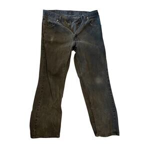 Wrangler Relaxed Fit Black Jeans Mens 38x32